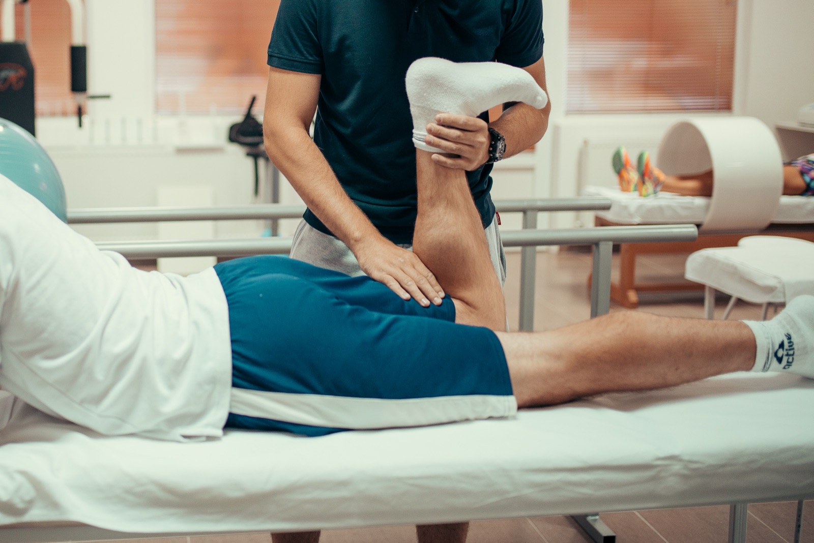 Clinician conducting a pre-employment medical assessment