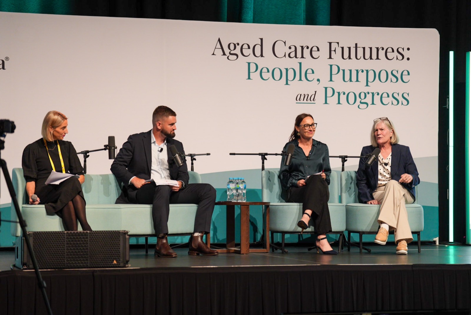 Dane Mitchell hosting the Aged Care Futures panel at an industry conference